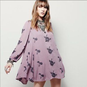 Free People Embroidered Austin Flowy Swing Dress